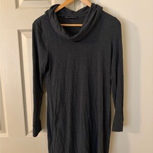 White House Black Market Charcoal Cowl Neck Top